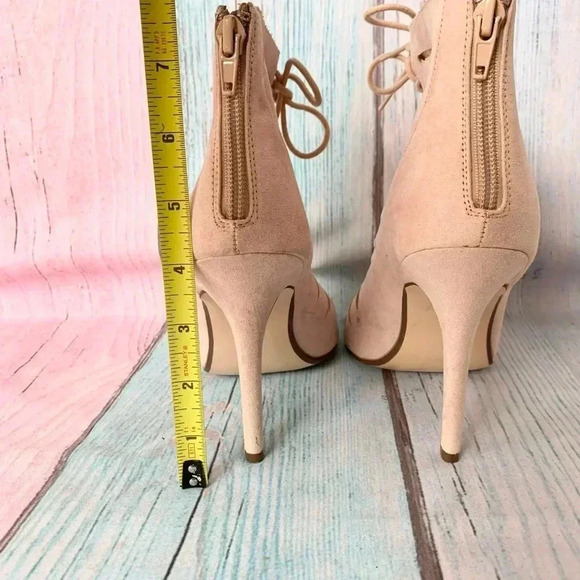 Pink forever21 cut out lace up heels - Picture 10 of 13
